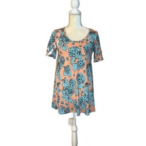 ⭐️LuLaRoe Floral Print Peach and Blue